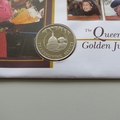 2002 The Queen's Golden Jubilee 50p Pence Coin Cover - Tristan Da Cunha First Day Cover by Mercury