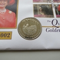 2002 The Queen Golden Jubilee 50p Pence Coin Cover - Ascension Island First Day Cover by Mercury