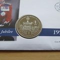 2002 The Queen's Golden Jubilee 1 Crown Coin Cover - Isle of Man First Day Cover by Mercury