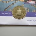 2002 The Golden Jubilee 50p Pence Coin Cover - Niuafo'ou First Day Cover by Mercury