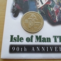 1996 Isle of Man TT Race 90th Anniversary 1 Crown Coin Cover - IOM First Day Cover by Mercury