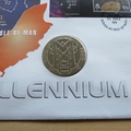 1999 Isle of Man Millennium 2000 1 Crown Coin Cover - IOM First Day Cover by Mercury