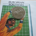 1996 European Football 5 Pounds Coin Cover - Guernsey First Day Cover by Mercury