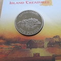 1997 Guernsey Island Treasures Castle Cornet 5 Pounds Coin Cover - First Day Cover by Mercury