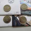 1995 Victory In Europe 50th Anniversary 5 Crowns Coin Cover Set - Turks & Caicos First Day Cover