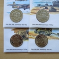 1994 D-Day Landings 50th Anniversary 5 Crowns Coin Cover Set - Turks & Caicos First Day Cover