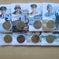 1994 D-Day 50th Anniversary 1 Crown Coin Cover Set - Isle of Man First Day Covers