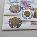 1995 Nations United For Peace Coin Cover Set - First Day Covers United Nations Barbados Liberia