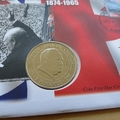 2000 Winston Churchill Guernsey 5 Pounds Coin Cover - Dominica First Day Cover