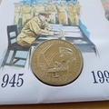 1995 50th Anniversary of the End of World War II 5 Dollars Coin Cover - Solomon Islands First Day Cover