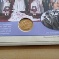 1997 Royal Golden Wedding Anniversary 1958 Gold Sovereign Coin Cover - Benham Covers