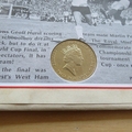 1996 England World Cup Winners 2 Pounds Coin Cover Set - Benham First Day Covers - Signed