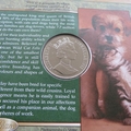 2001 Cats and Dogs 1 Crown Signed Coin Cover - Benham First Day Cover