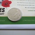 2014 The Trenches First World War Centenary Silver 5 Pounds Coin Cover - Westminster First Day Cover