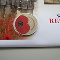 2017 The Remembrance Day Silver Proof 5 Pounds Coin Cover - Westminster First Day Cover