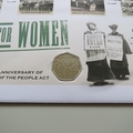 2018 Votes For Women 50p Pence Coin Cover - Westminster First Day Covers