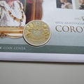 2013 Coronation 60th Anniversary Silver 5 Pounds Coin Cover - Westminster First Day Covers