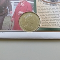 1998 A Passion for Racing HM The Queen Mother 1 Crown Coin Cover - Benham First Day Cover Isle of Man