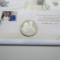 2016 Duke of Cambridge Wedding Anniversary Silver 5 Pounds Coin Cover - Westminster First Day Covers