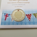 2013 Prince George Birth Sterling Silver Medal Cover - UK PNC First Day Cover