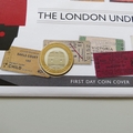 2013 London Underground 150th Anniversary Silver Proof 2 Pounds Coin Cover - UK PNC First Day Cover