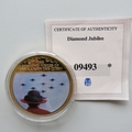 2012 The Queen's Diamond Jubilee Gold Plated Medal - The RAF Parade