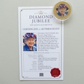 2012 The Queen's Diamond Jubilee Gold Plated 50p Pence Coin - Informal Photograph