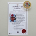 2012 The Queen's Diamond Jubilee Gold Plated TDC 50p Pence Coin - Informal Photograph
