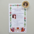 2013 The Queen's Coronation Jubilee TDC 50p Pence Coin - New Zealand 1954