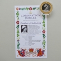 2013 The Queen's Coronation Jubilee TDC 50p Pence Coin - Bermuda 1953