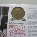 2006 HM Queen Elizabeth II 80th Birthday 5 Pounds Coin Cover - Benham Signed First Day Covers
