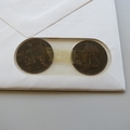 1975 Victorian Penny Old Head 80th Anniversary Coin Cover - UK PNC First Day Covers