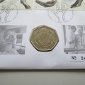 1998 NHS 50th Anniversary 50p Pence Coin Cover - Royal Mail First Day Covers