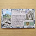 2004 The Giant's Causeway 1 Pound Coin Cover - Benham First Day Cover Signed