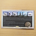 2002 Wonders of Space Mythology Saturn 1 Crown Coin Cover - Benham First Day Cover Signed