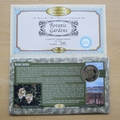 2000 Botanic Gardens Wales 1 Crown Coin Cover - Benham First Day Cover Signed