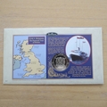 1997 HMY Britannia The Last Voyage 1 Euro Coin Cover - Benham First Day Cover - Signed