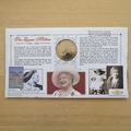 2002 Queen Elizabeth The Queen Mother 5 Pounds Coin Cover - Benham First Day Cover - Signed