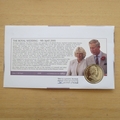 2005 Prince of Wales  Royal Wedding 1 Crown Coin Cover - Benham First Day Cover - Signed