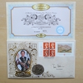 1998 Prince of Wales 50th Birthday Tribute 5 Pounds Coin Cover - Benham First Day Cover - Signed