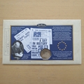 2000 Britain in Europe 25th Anniversary 50p Pence Coin Cover - Benham First Day Cover - Signed