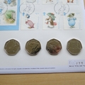 2017 Beatrix Potter Birthday 50p Pence x4 Coin Cover - First Day Cover by Westminster