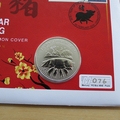 2019 Lunar Year Of The Pig 1oz Silver 2 Pounds Coin Cover - First Day Cover by Westminster