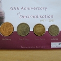 2001 30th Anniversary of Decimalisation Multi Coins Cover - First Day Cover by Mercury