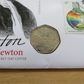 2017 Sir Isaac Newton 50p Pence Coin Cover - First Day Cover by Westminster