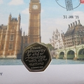 2020 EU Exit Brexit  50p Pence Coin Cover - First Day Covers Westminster