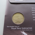 2001 Royal Navy Submarines 100th Anniversary Medal Cover - Royal Mail First Day Cover