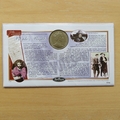 1999 Millennium Countdown Citizens Gibraltar 1 Crown Coin Cover - Benham First Day Cover