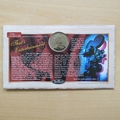 1999 Millennium Countdown Entertainers Gibraltar 1 Crown Coin Cover - Benham First Day Cover