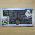 2003 Birds of Prey Eritrea 1 Dollar Coin Cover - Benham First Day Cover Signed